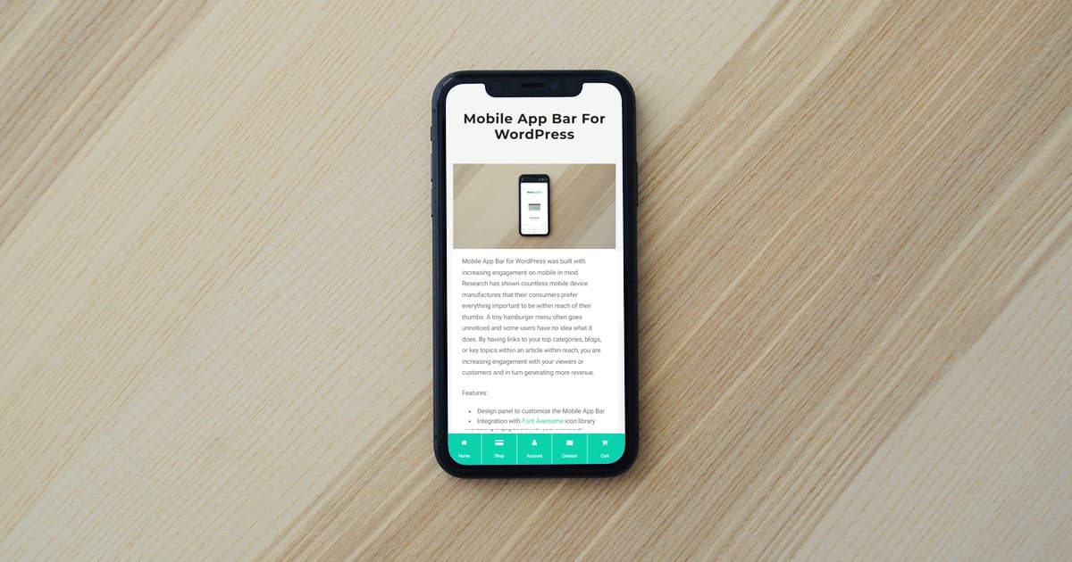 Mobile App Bar