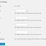Default Product Weight and Dimension Settings